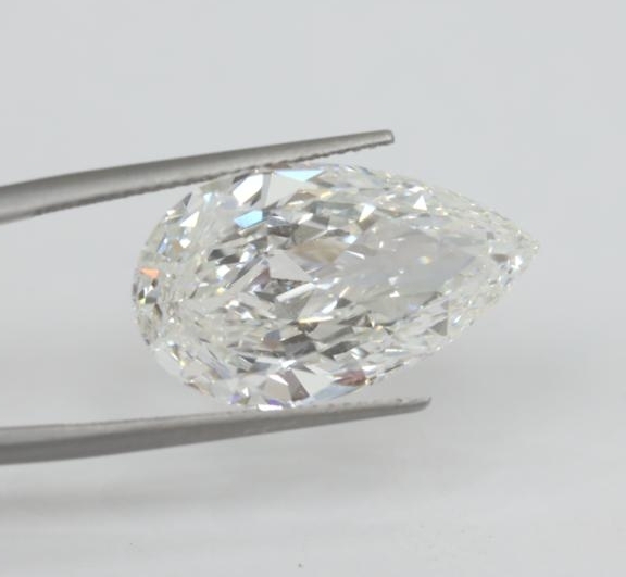 Бриллиант Лабораторный с огранкой Груша, цвет F и чистотой VVS2