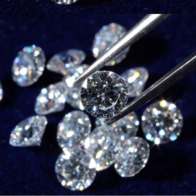 Loose calibrated  diamonds, 6.30 mm, color F+, clarity VS+