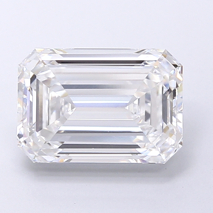 Diamond Lab-grown,  Emerald, Color E, Clarity VVS2