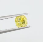 Loose calibrated diamonds, 5.50 mm * 5.50 mm, color Fancy Vivid Yellow,...